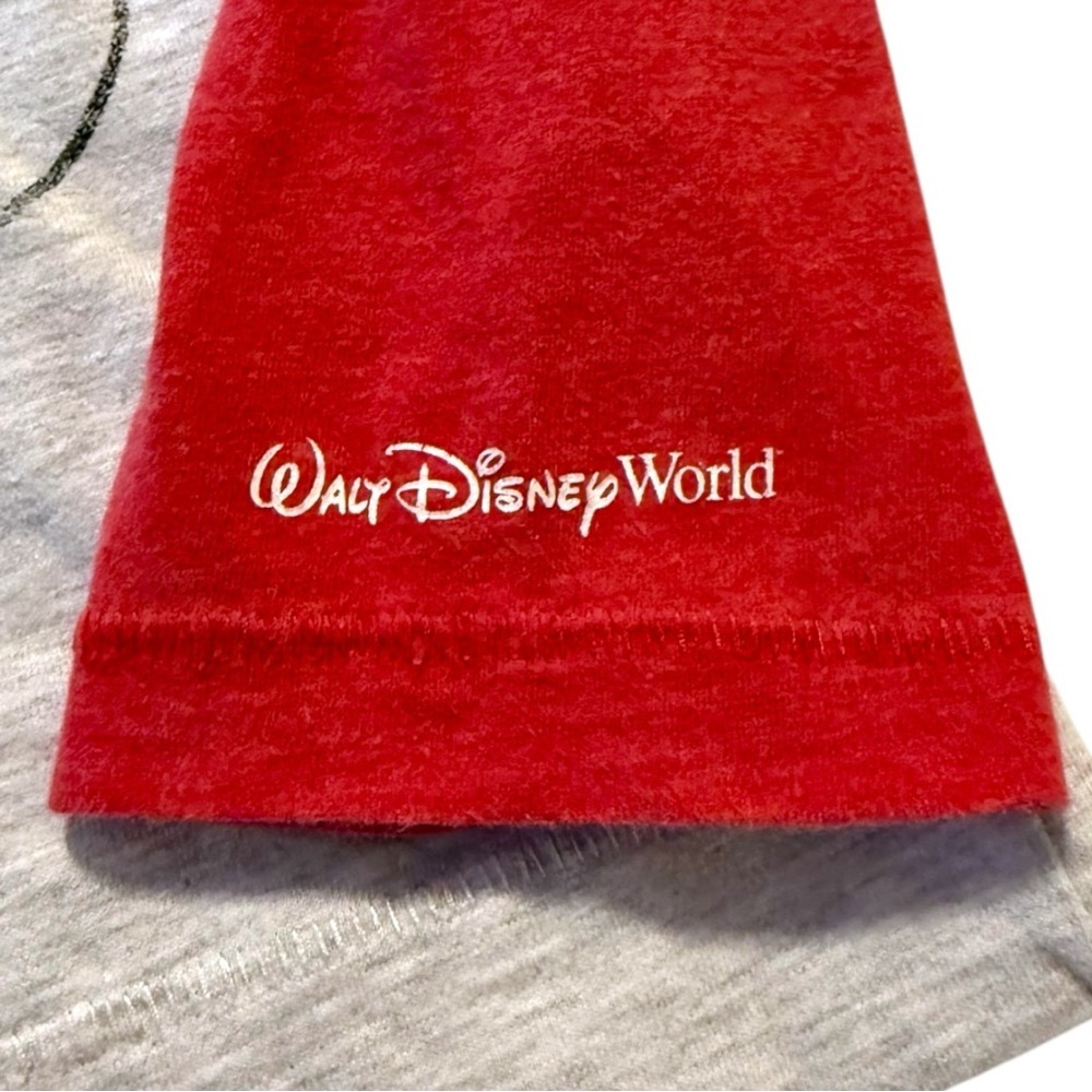 Disney Parks Mickey Mouse Raglan Long Sleeve Shirt Youth XL Red Gray - Picture 2 of 8